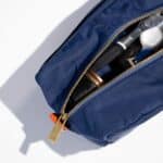 Blue Nylon Dopp Kit – Open Closeup