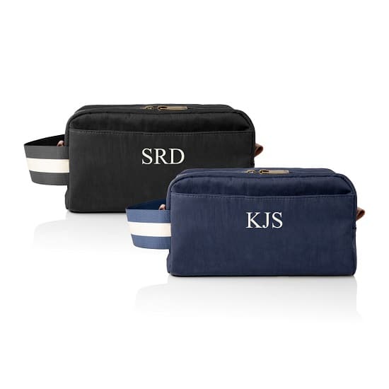 The Wedding Party Store Monogrammed Travel Toiletry Bag, Monogram Cosmetic  Organizer, Makeup or Dopp Kit, Gifts for Her, Him (Blue)