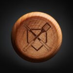 The knob of the baseball bat grill tools is engraved with an awesome design.