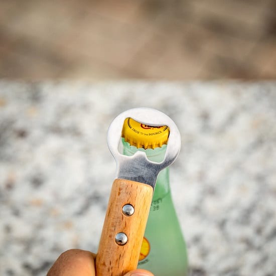 This bottle opener is as durable as a real baseball bat. It'll easily open any beer or soda you can find