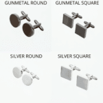 Cufflinks style options for groomsmen gift set
