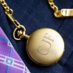 Gold pocket watch for groomsmen