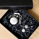Personalized Pocket Watch & Cufflinks Groomsmen Gift Set (Gift Boxed)