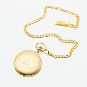 Personalized Vintage Gold Men's Pocket Watch