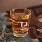 Personalized 2oz Shot Glass with Embedded Bullet