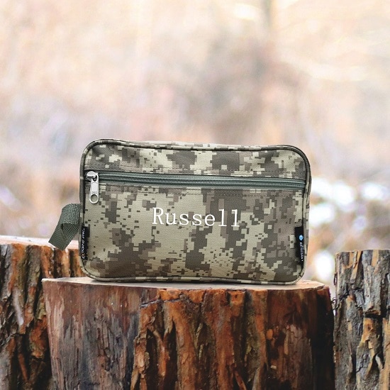 Personalized Dry on the Fly Camo Travel Dopp Kit