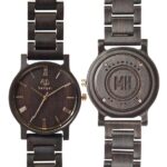 Personalized Ebony Black Links Wood Watch (By Swanky Badger)