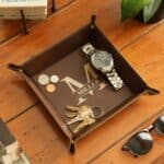 Personalized Leather Men's Catch-All Stash Tray