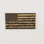 We'll include hardware to hang the wooden flag on your mancave wall