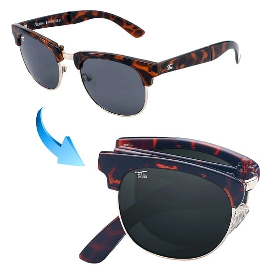 Foldies Folding Sunglasses (Browlines Style)