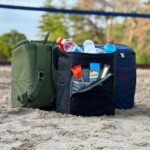 Backpack cooler for the beach