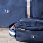 Each bag in our groomsmen travel gift set can be embroidered with the recipient's name