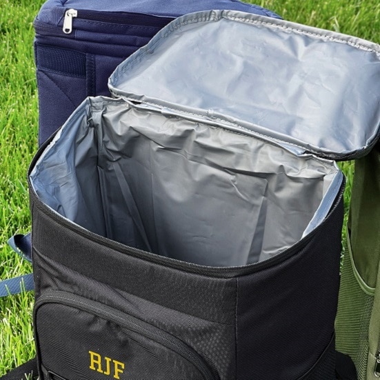 The insulated interior of the backpack cooler will keep your beers frosty cold