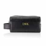 Black Vegan Leather Dopp Kit