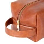 Brown Vegan Dopp Kit Zipper NEW