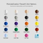 The Man Registry Thread Color Options for Personalization