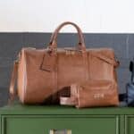 The Maverick Personalized Vegan Leather Travel Set (Duffle and Dopp Kit)