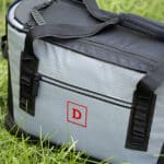 The XL cooler can be personalized with a single initial that will appear inside a box.