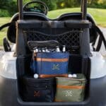 All three colors of groomsmen colf cooler shown in golf cart