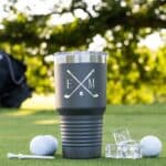 Dark grey personalized golf cup