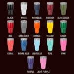 Available Colors for The Man Registry's Bridesmaid Tumblers