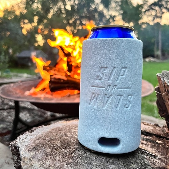 Kick back in front of the fire with the Sip or Slam Foam Cozy
