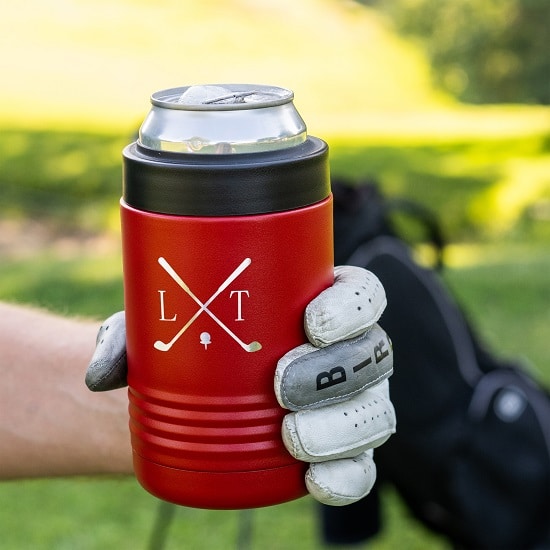 Personalized Metal Golf Beer Can Holder for Groomsmen