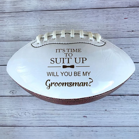 SUIT UP SQUAD Personalized Groomsmen Proposal Footballs