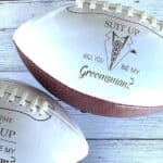 Tuxedo and bow tie wedding designed mini footballs