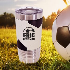 Personalized 20oz. Leather Wrapped Soccer BallTumbler