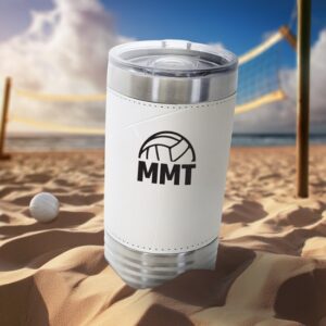 Personalized 20oz. Leather Wrapped Volleyball Tumbler