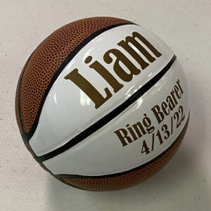 Engraved mini basketballs