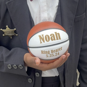 Personalized Mini Basketball for Ring Bearer and Junior Groomsmen