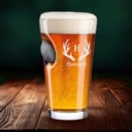 Football pint glasses for groomsmen