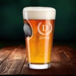 Football beer glasses for groomsmen