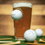 Mulligan Mug Personalized 16oz. Pint Glass with Embedded Titleist Golf Ball