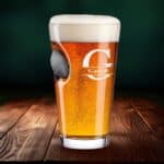 Personalized Embedded Football Pint Glass