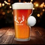 Personalized Embedded Golf Ball Pint Glass