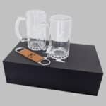 BREW CREW Personalized Groomsmen Gift Box Set (Beer Mugs & Bottle Opener)