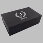 Even the gift box can be personalized with the recipient's monogram