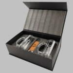 The beer mugs and bottle opener fit snugly in the gift box for ultimate gift presentation to the groomsmen