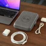 Personalized Men's Travel Cord Case in Grey