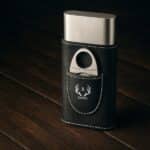 Engrave a leather cigar case for your groomsmen