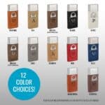 The leather cigar case is available in 12 colors with multiple ways to personalize.