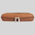 Side view of rawhide travel cord case