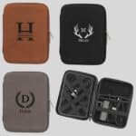 Personalized Leather Travel Tech Case