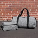 QUICK TRIPPER Personalized Grey Travel Set (Duffle & Dopp)