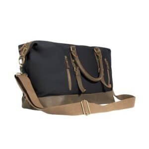 Back side of The Langston bag featuring a bonus storage pocket