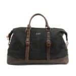 Men's Langston Canvas & Leather Duffle Bag in Black
