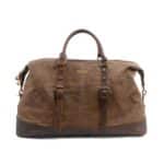 Men's Langston Canvas & Leather Duffle Bag in Brown